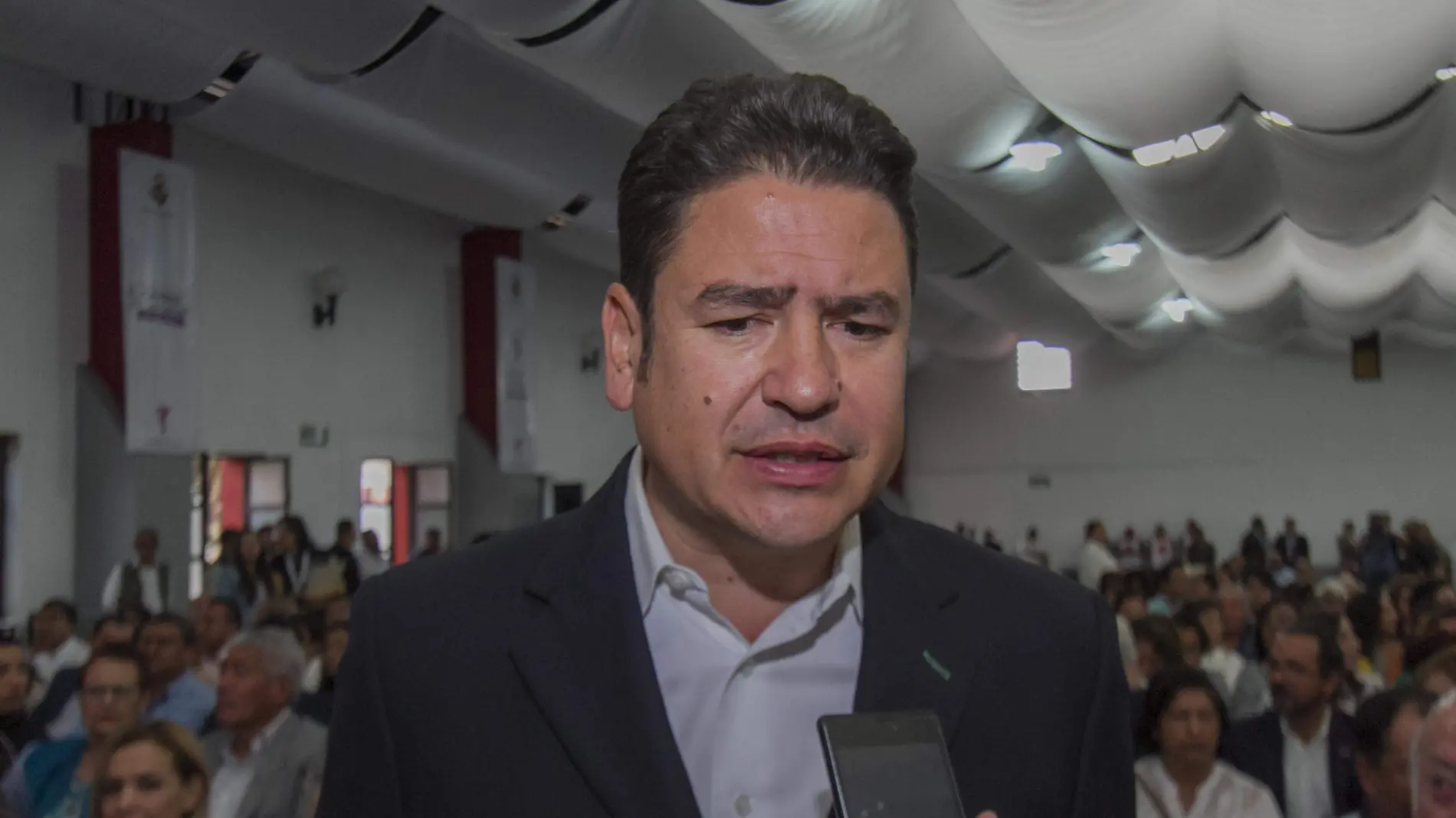 Ricardo Astudillo Suárez, dirigente del Partido Verde Ecologista de México (PVEM), en Querétaro.  Foto César Ortiz.